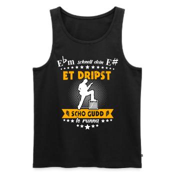 Musiker Saarland Ebm E# Saarländisch - Männer Premium Bio Tank Top - Schwarz - Vorne - Michal (187cm)