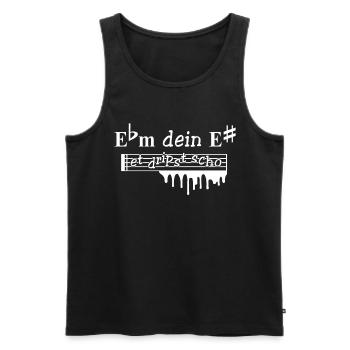 Musiker Saarland Ebm E# Saarländisch - Männer Premium Bio Tank Top - Schwarz - Vorne - Michal (187cm)