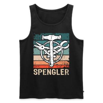 Spengler Spengeln Bauspengler - Männer Premium Bio Tank Top - Schwarz - Vorne - Michal (187cm)