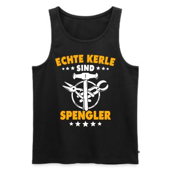 Spengler Spengeln Bauspengler - Männer Premium Bio Tank Top - Schwarz - Vorne - Michal (187cm)