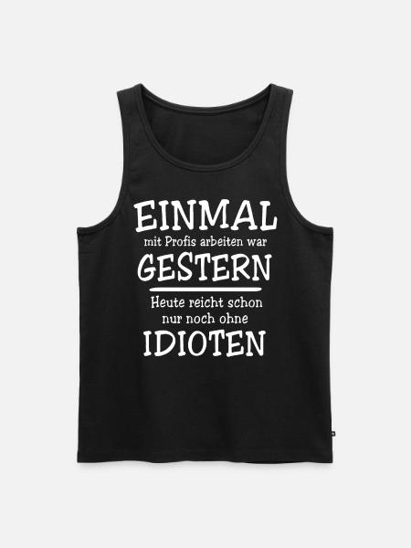 Profis Arbeiten Handwerker - Männer Premium Bio Tank Top - Schwarz