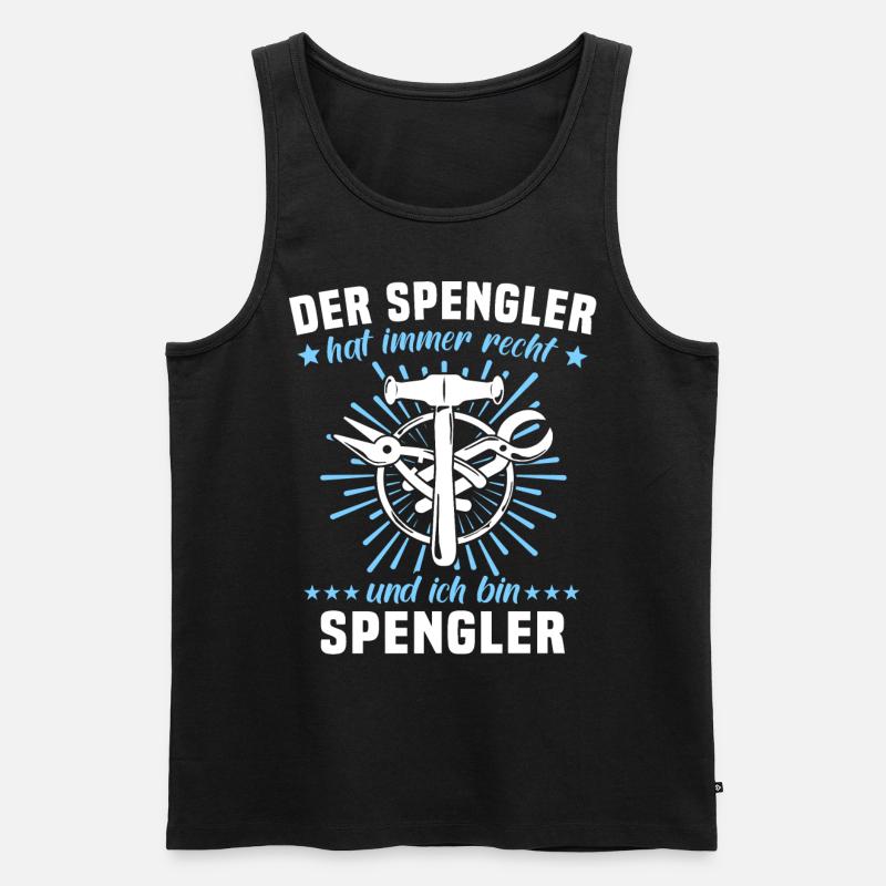 Spengler Sprüche Bauspengler - Männer Premium Bio Tank Top - Schwarz