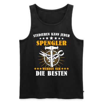 Spengler Sprüche Bauspengler - Männer Premium Bio Tank Top - Schwarz - Vorne - AI Model Male 178 light (178cm)