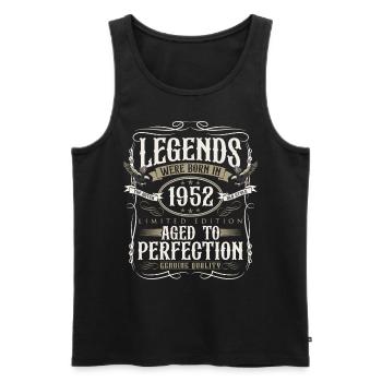 Né en 1952 Legends Cadeau d’anniversaire - Débardeur bio Premium Homme - noir - Devant - Michal (187cm)