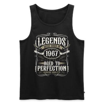 Né en 1967 Legends Cadeau d’anniversaire - Débardeur bio Premium Homme - noir - Devant - Michal (187cm)