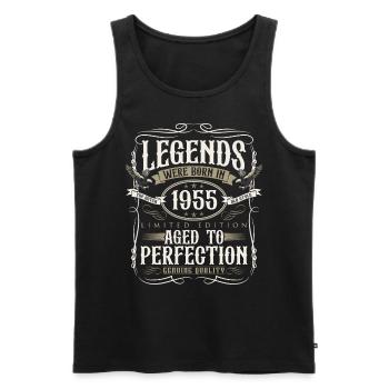 Né en 1955 Legends Cadeau d’anniversaire - Débardeur bio Premium Homme - noir - Devant - Michal (187cm)