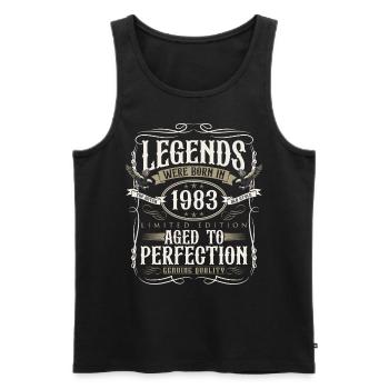 Né en 1983 Legends Cadeau d’anniversaire - Débardeur bio Premium Homme - noir - Devant - Michal (187cm)
