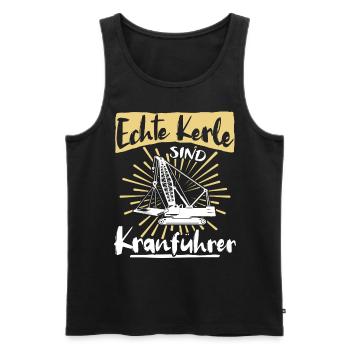 Kranführer Sprüche Kran Kranfahrer - Männer Premium Bio Tank Top - Schwarz - Vorne - Michal (187cm)