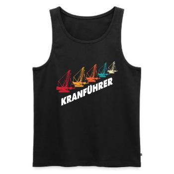 Kranführer Kran Kranfahrer - Männer Premium Bio Tank Top - Schwarz - Vorne - Michal (187cm)
