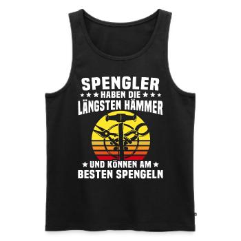Spengler Bauspengler Spengeln - Männer Premium Bio Tank Top - Schwarz - Vorne - Michal (187cm)