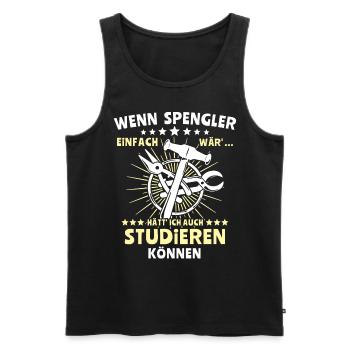 Spengler Bauspengler Spengeln - Männer Premium Bio Tank Top - Schwarz - Vorne - Michal (187cm)