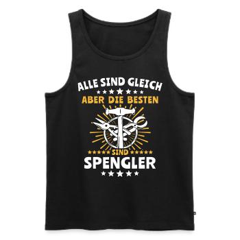Spengler Bauspengler Spengeln - Männer Premium Bio Tank Top - Schwarz - Vorne - Michal (187cm)