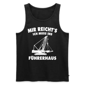 Kranführer Kran Kranfahrer - Männer Premium Bio Tank Top - Schwarz - Vorne - Michal (187cm)