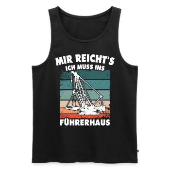 Kranführer Kran Kranfahrer - Männer Premium Bio Tank Top - Schwarz - Vorne - Michal (187cm)