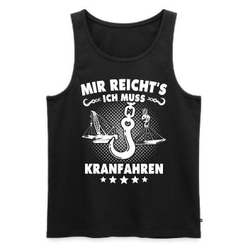 Kranführer Kran Kranfahrer - Männer Premium Bio Tank Top - Schwarz - Vorne - Michal (187cm)
