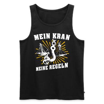 Kranführer Kran Kranfahrer - Männer Premium Bio Tank Top - Schwarz - Vorne - Michal (187cm)