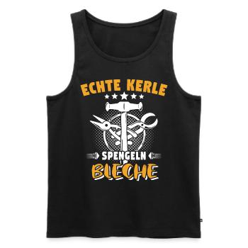 Spengler Spengeln Bauspengler - Männer Premium Bio Tank Top - Schwarz - Vorne - Michal (187cm)