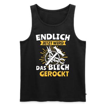 Spengler Spengeln Bauspengler - Männer Premium Bio Tank Top - Schwarz - Vorne - Michal (187cm)