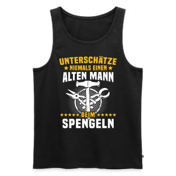 Spengler Spengeln Bauspengler - Männer Premium Bio Tank Top - Schwarz - Vorne - Michal (187cm)