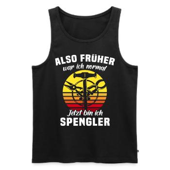 Spengler Spengeln Bauspengler - Männer Premium Bio Tank Top - Schwarz - Vorne - Michal (187cm)