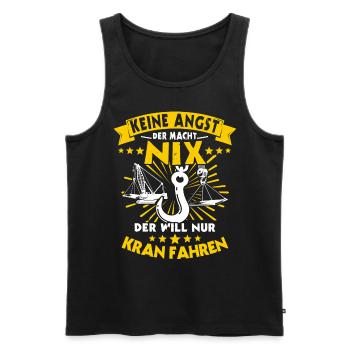 Kranführer Raupenkran Kranfahrer - Männer Premium Bio Tank Top - Schwarz - Vorne - Michal (187cm)