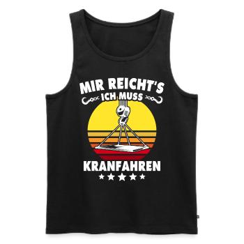 Kranführer Raupenkran Kranfahrer - Männer Premium Bio Tank Top - Schwarz - Vorne - Michal (187cm)
