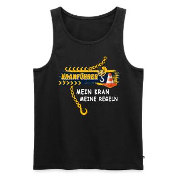 Kranführer Raupenkran Kranfahrer - Männer Premium Bio Tank Top - Schwarz - Vorne - Michal (187cm)