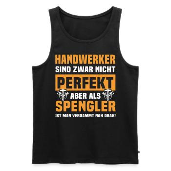 Spengler Bauspengler Spengeln - Männer Premium Bio Tank Top - Schwarz - Vorne - Michal (187cm)