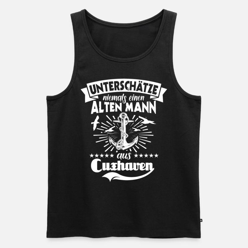 Cuxhaven - Männer Premium Bio Tank Top - Schwarz