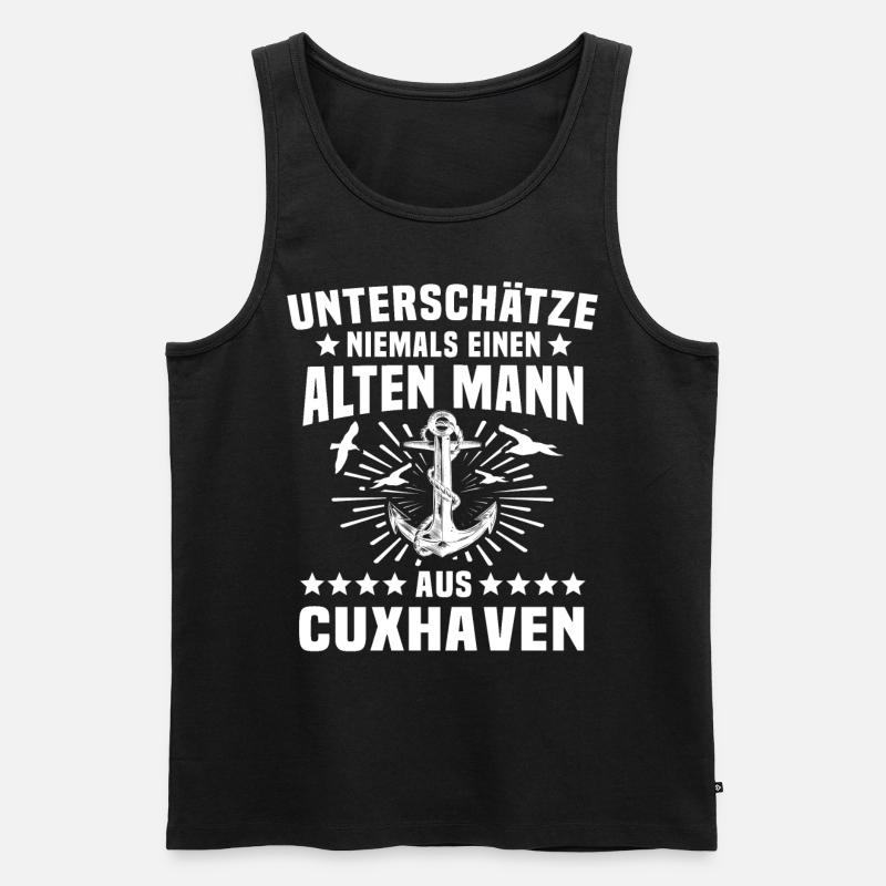 Cuxhaven - Männer Premium Bio Tank Top - Schwarz