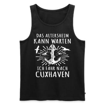 Cuxhaven - Männer Premium Bio Tank Top - Schwarz - Vorne - AI Model Male 178 light (178cm)