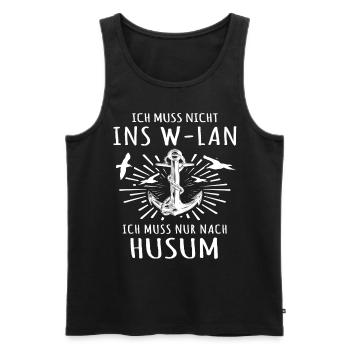 Husum Nordsee - Männer Premium Bio Tank Top - Schwarz - Vorne - Michal (187cm)
