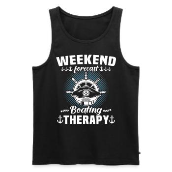 Captain Boat Owner Boating - Men's Premium Organic Tank Top - black - Front - AI Model Male 178 light (178cm)