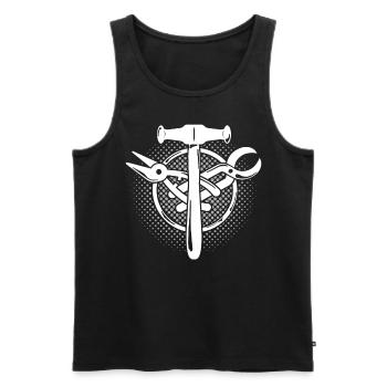 Spengler Motiv Bauspengler Zunft - Männer Premium Bio Tank Top - Schwarz - Vorne - AI Model Male 178 light (178cm)