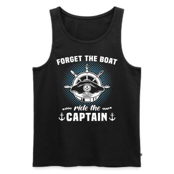 Kapitän Bootsbesitzer Captain - Männer Premium Bio Tank Top - Schwarz - Vorne - AI Model Male 178 light (178cm)