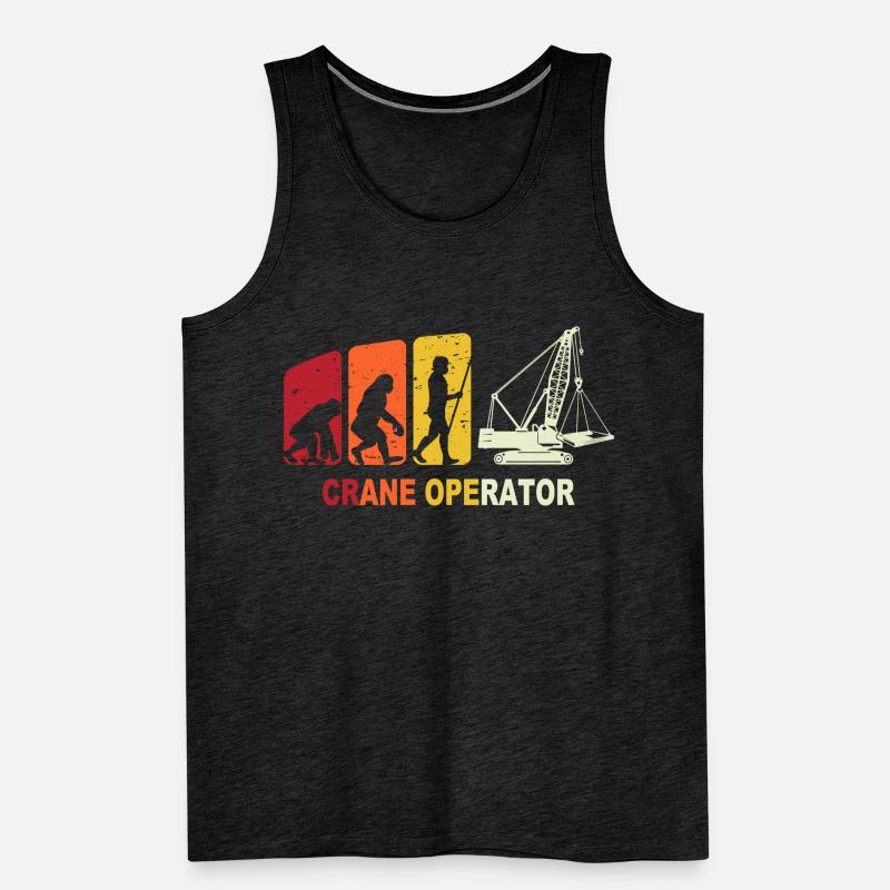 Kranführer Evolution Kranfahrer Männer Premium Bio Tank Top