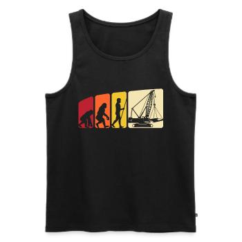 Crane Operator Evolution Crane Driver - Men's Premium Organic Tank Top - black - Front - AI Model Male 178 light (178cm)