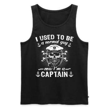 Captain Sailing Motorboat Captain - Men's Premium Organic Tank Top - black - Front - Michal (187cm)