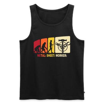 Spengler Evolution Bauspengler - Men's Premium Organic Tank Top - black - Front - AI Model Male 178 light (178cm)
