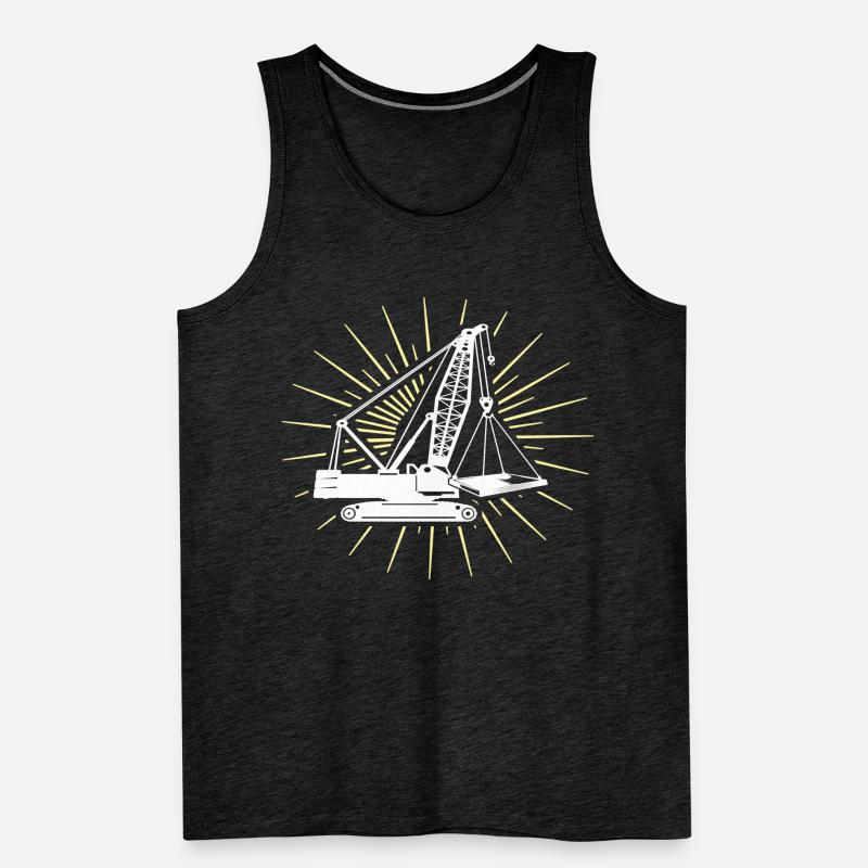Crane Operator Crane Crane Driver Men's Premium Organic Tank Top