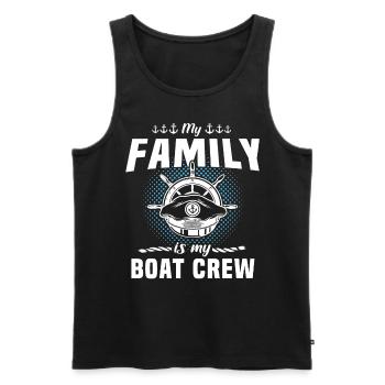 Captain Boat Crew Family - Men's Premium Organic Tank Top - black - Front - Michal (187cm)