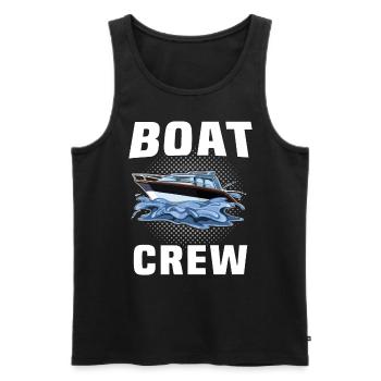 Captain Boat Crew - Men's Premium Organic Tank Top - black - Front - Michal (187cm)