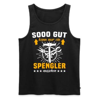 Spengler Bauspengler - Männer Premium Bio Tank Top - Schwarz - Vorne - AI Model Male 178 light (178cm)