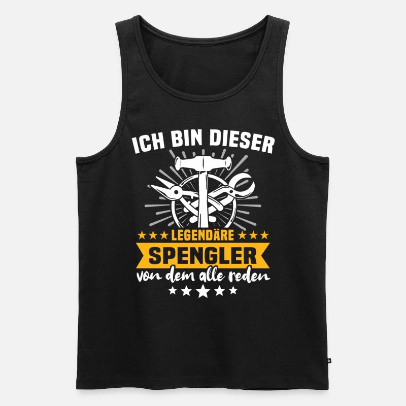 Spengler Bauspengler - Männer Premium Bio Tank Top - Schwarz