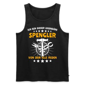 Spengler Bauspengler - Männer Premium Bio Tank Top - Schwarz - Vorne - AI Model Male 178 light (178cm)