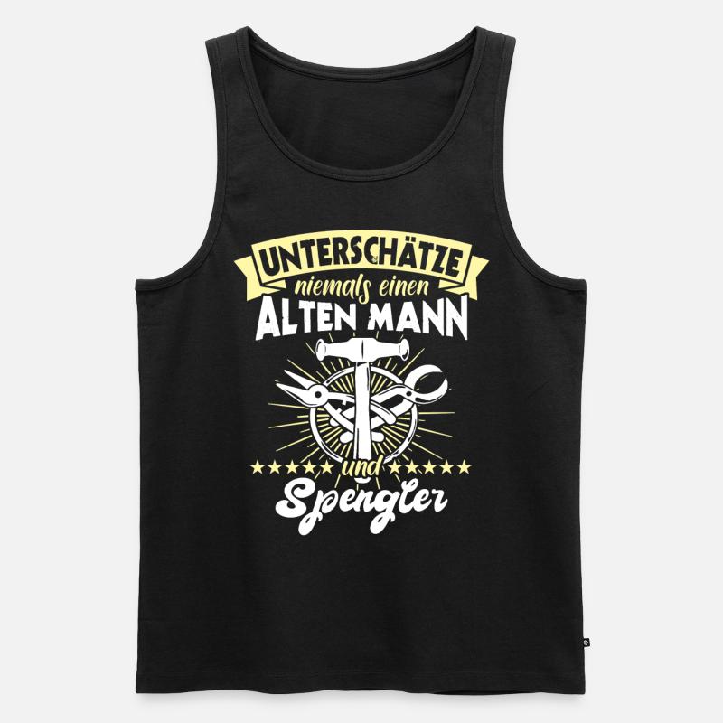 Spengler Beruf Bauspengler Sprüche - Männer Premium Bio Tank Top - Schwarz