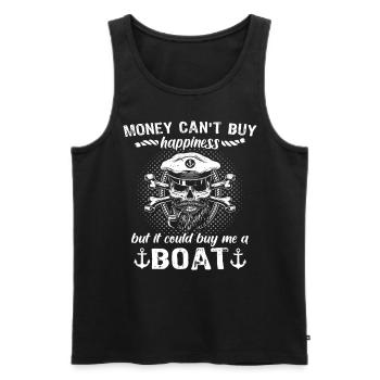 Captain Boat Captain - Men's Premium Organic Tank Top - black - Front - Michal (187cm)