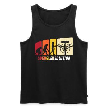 Bauspengler Evolution Spengler - Männer Premium Bio Tank Top - Schwarz - Vorne - AI Model Male 178 light (178cm)