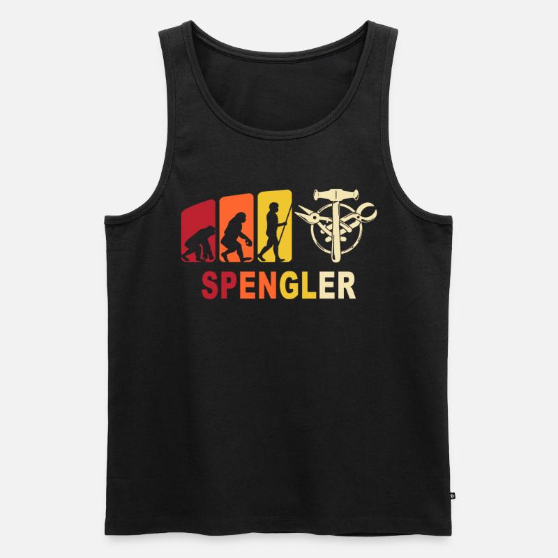 Bauspengler Evolution Spengler - Männer Premium Bio Tank Top - Schwarz