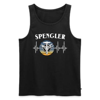 Spengler EKG Bauspengler - Männer Premium Bio Tank Top - Schwarz - Vorne - AI Model Male 178 light (178cm)